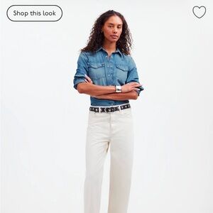 Madewell Denim Western Shirt in Lincroft Wash